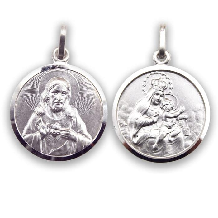 圣衣圣牌-925银-25mm Catholic religious art