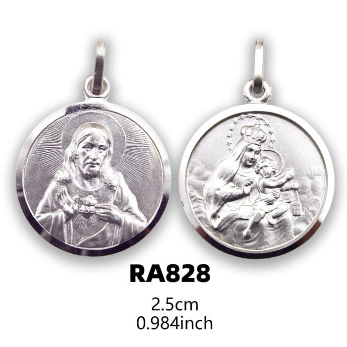圣衣圣牌-925银-25mm Catholic religious art