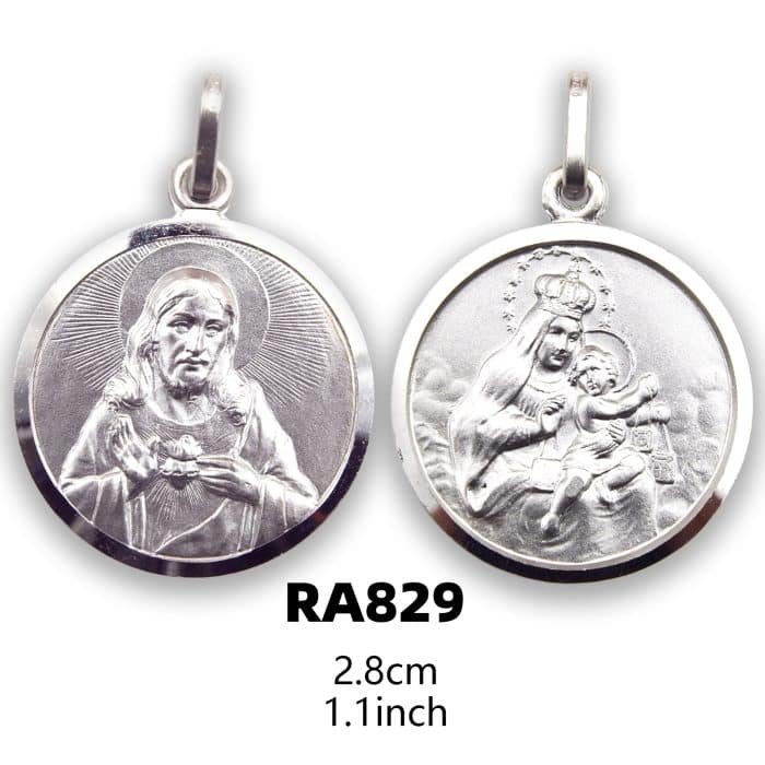 圣衣圣牌-925银-28mm Catholic religious art