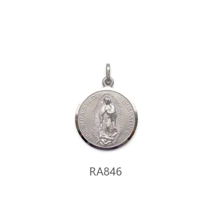 圣牌-瓜达卢佩圣母-925银-21mm Catholic religious art