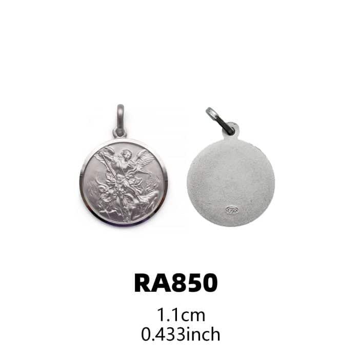 圣牌-圣弥额-925银-11mm Catholic religious art