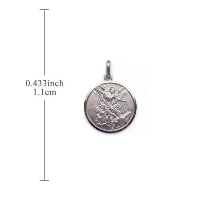 圣牌-圣弥额-925银-11mm Catholic religious art