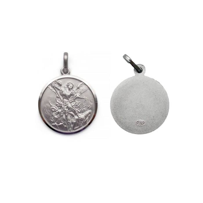 圣牌-圣弥额-925银-13mm Catholic religious art