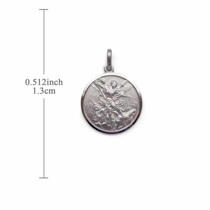 圣牌-圣弥额-925银-13mm Catholic religious art