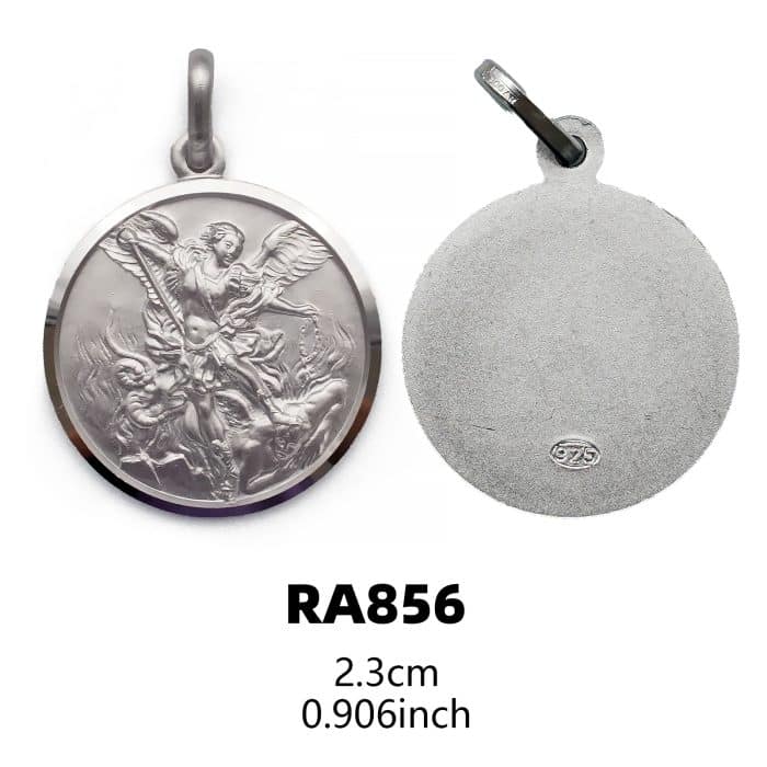 圣牌-圣弥额-925银-23mm Catholic religious art