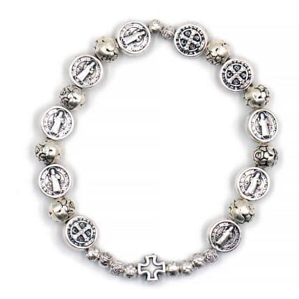 弹力手链手串-合金-圣本笃-9mm