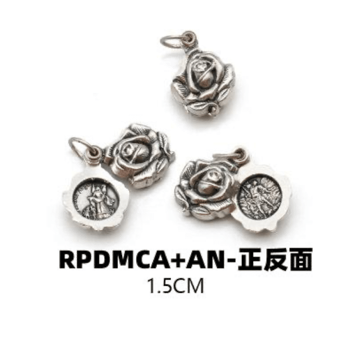 DIY小吊牌-弥额尔+护守天使-锌合金-可以开合-1.5cm Catholic religious art