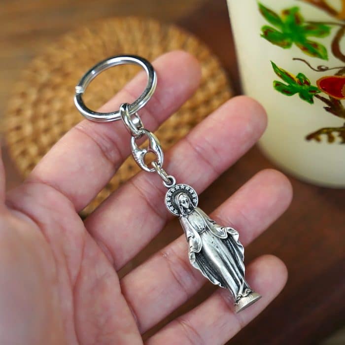 钥匙扣-圣母无染-9cm Catholic religious art