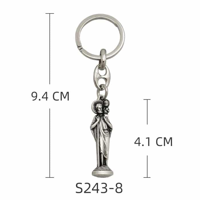 钥匙扣-圣基多福-9cm Catholic religious art