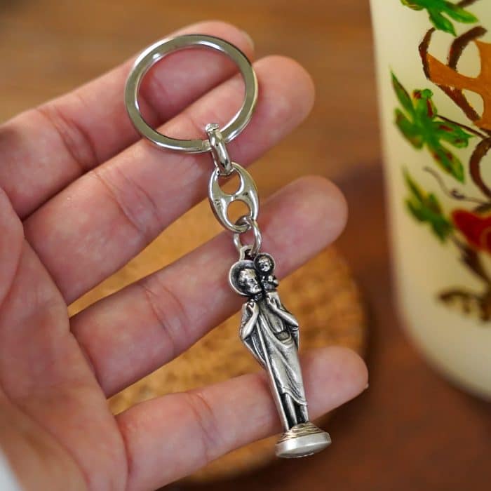钥匙扣-圣基多福-9cm Catholic religious art