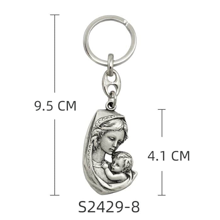 钥匙扣-圣母抱子-9cm Catholic religious art