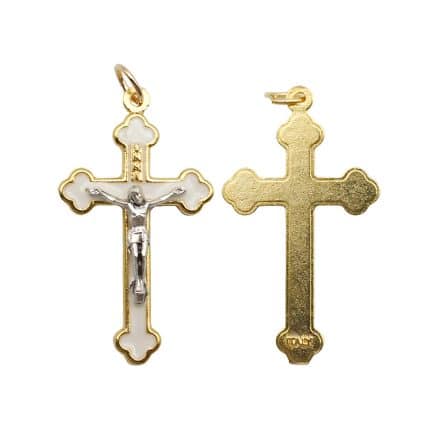 DIY十字架-锌合金-金色白色-3.7x2.3cm