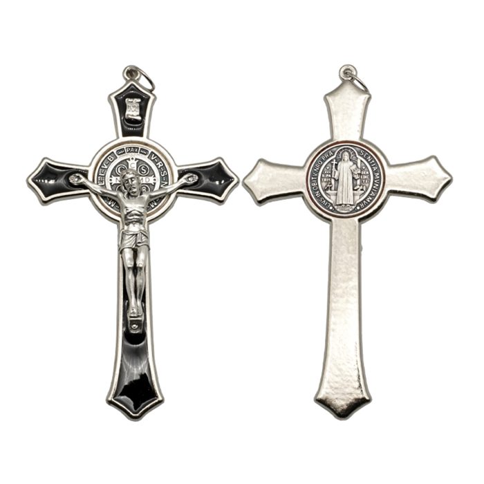 【现货】圣本笃十字架-黑色-11x7cm Catholic religious art