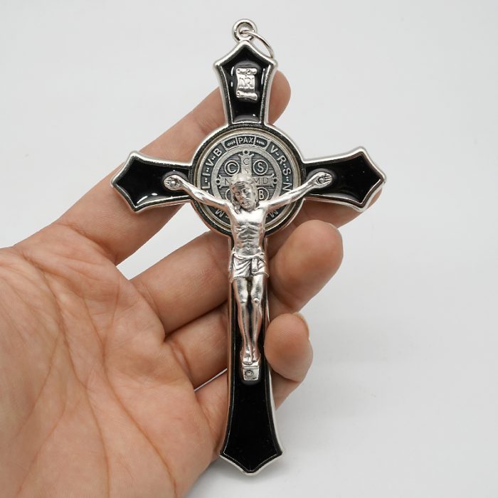 【现货】圣本笃十字架-黑色-11x7cm Catholic religious art