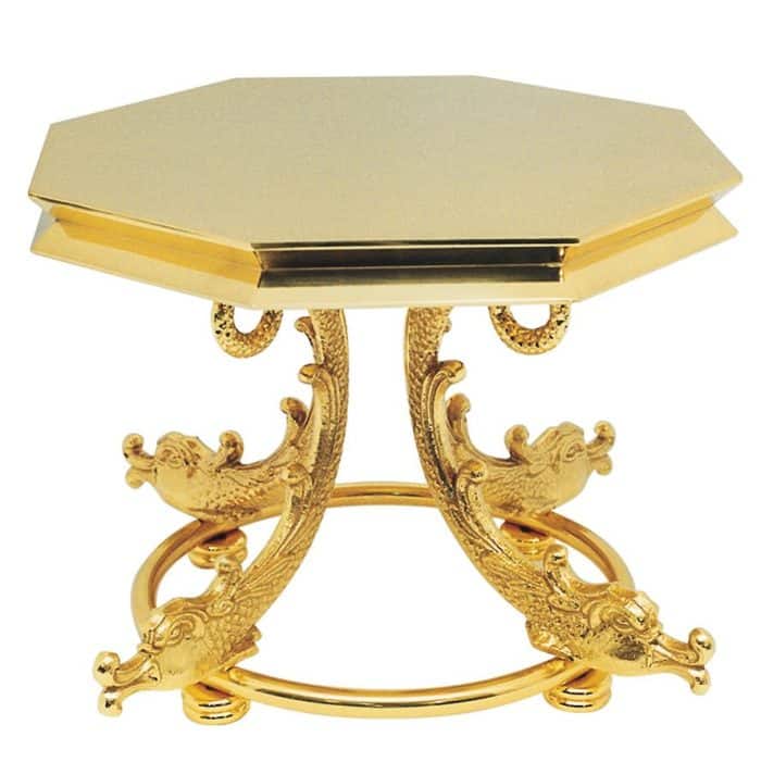 鱼主题圣体光底座 Catholic religious art