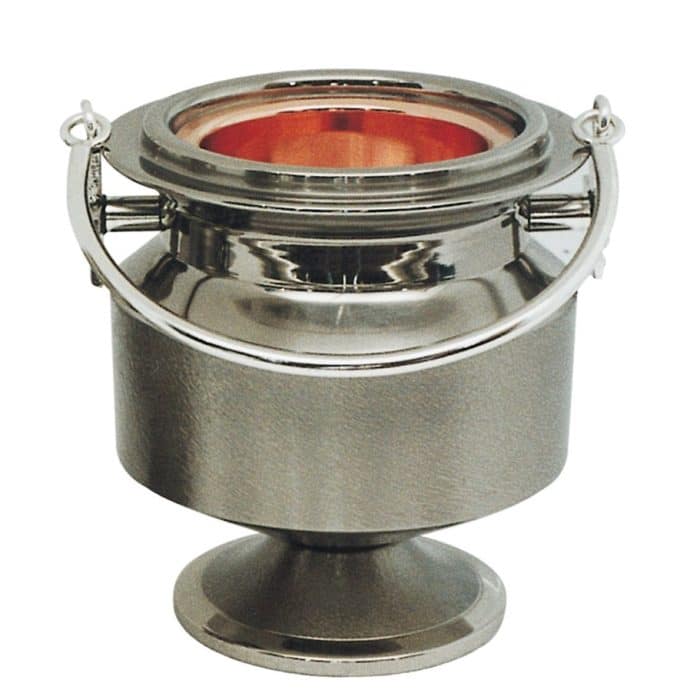 滚花圣水壶 - 高15厘米，直径12.5厘米 Catholic religious art