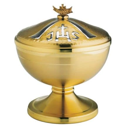 IHS主题圣体盒 - 高12/14厘米