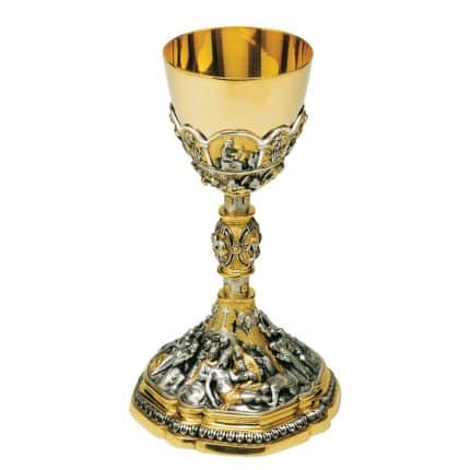 耶稣安葬与宗教象征主题圣爵 - 高24厘米