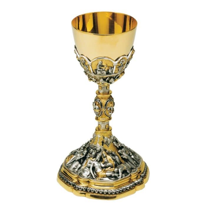 耶稣安葬与宗教象征主题圣爵 - 高24厘米 Catholic religious art