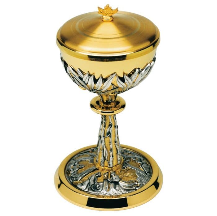 苦园主题圣体盒 - 高20厘米，杯直径12厘米 Catholic religious art