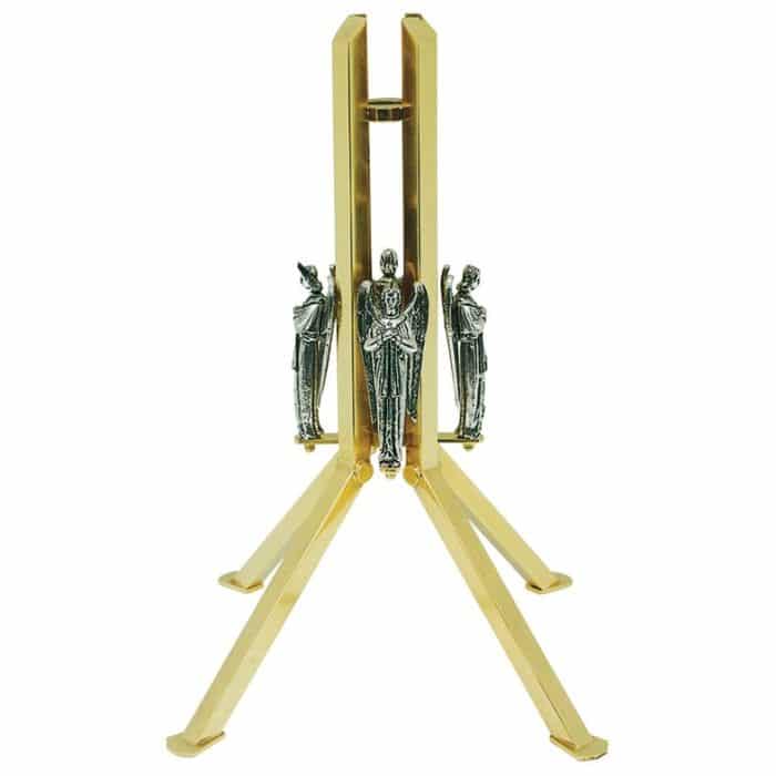 带敬拜天使的十字架支架 Catholic religious art