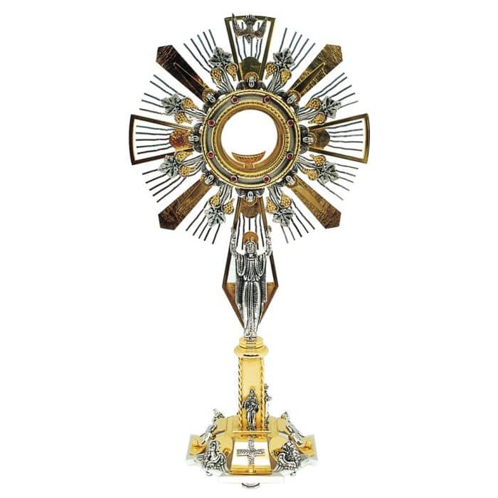 福音书作者主题圣体光 - 小型圣龛 - 高50/60/70/80厘米，圣龛直径9.5厘米 Catholic religious art