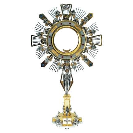 福音书作者主题圣体光 - 大型圣龛 - 高70厘米，圣龛直径16厘米