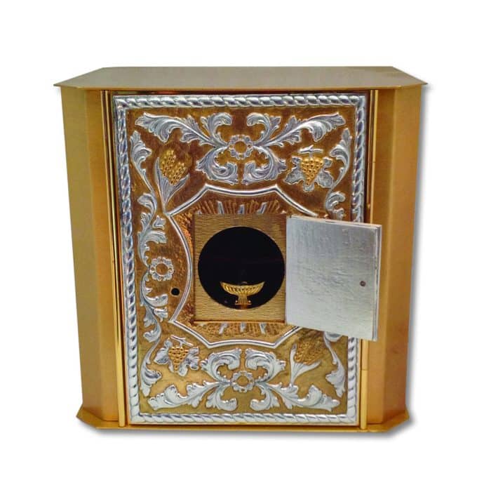 带展示窗的桌上圣体龛 - 门34 x 30厘米，高35厘米 Catholic religious art