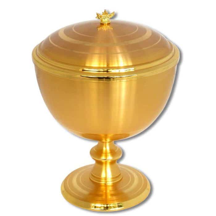 金色共祭用圣体盒 - 直径20厘米，高28厘米 Catholic religious art