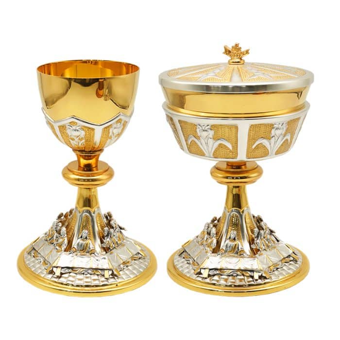 【现货】最后晚餐主题-圣爵杯圣体盒套装19+21cm Catholic religious art