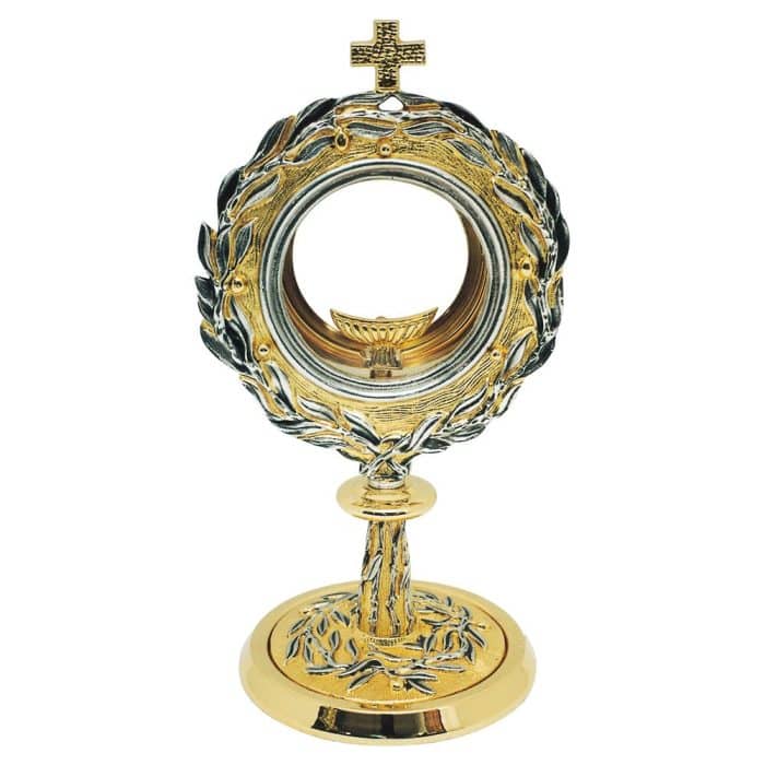 橄榄树主题圣体光 - 高27厘米，圣龛直径9.5厘米 Catholic religious art