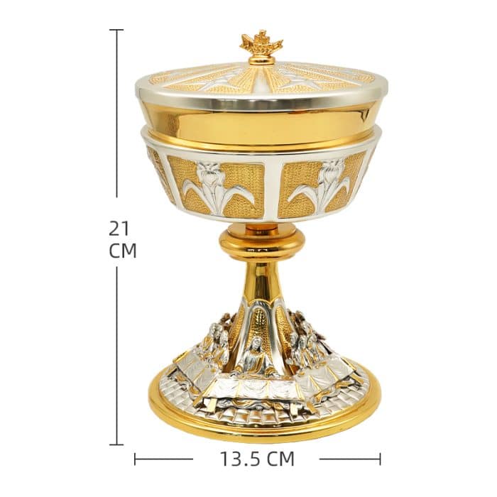 【现货】最后晚餐主题-圣爵杯圣体盒套装19+21cm Catholic religious art