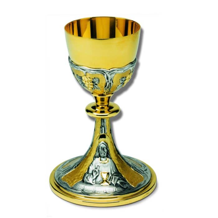 耶稣基督主题圣体盒 - 高21厘米，杯直径12厘米 Catholic religious art