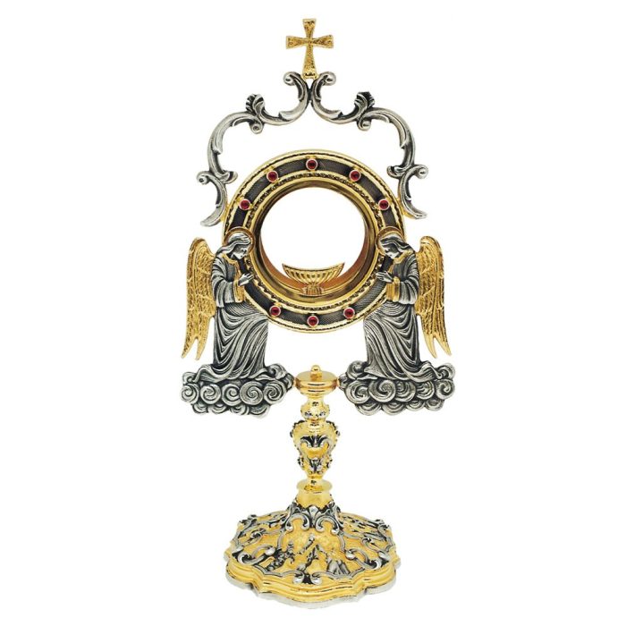 奇迹主题圣体光 - 高37厘米，圣龛直径9.5厘米 Catholic religious art