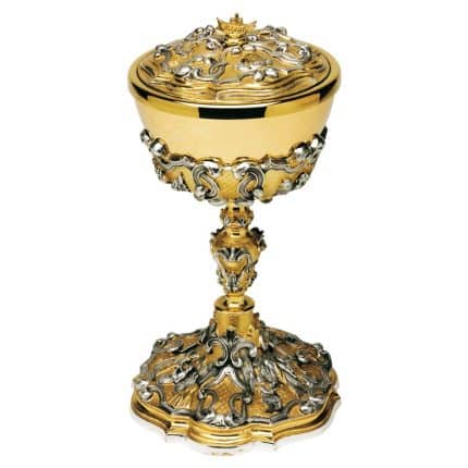 奇迹主题圣体盒 - 高26厘米，杯直径13厘米