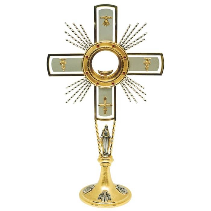 鸽子主题圣体光 - 高60厘米，圣龛直径9.5厘米 Catholic religious art