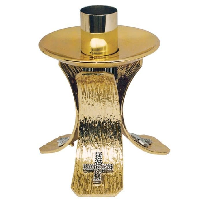 金色十字架烛台 Catholic religious art