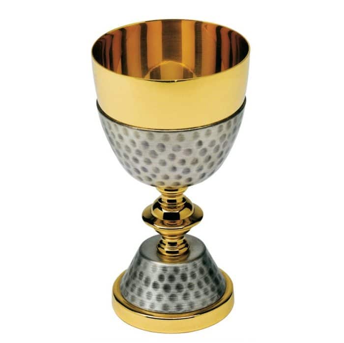 锤纹底座圣爵 - 高14厘米 Catholic religious art