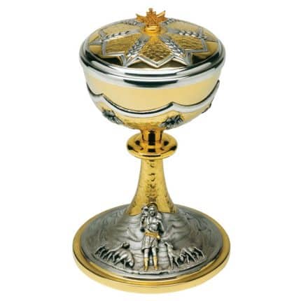 善牧主题圣体盒 - 高21厘米，杯直径12厘米