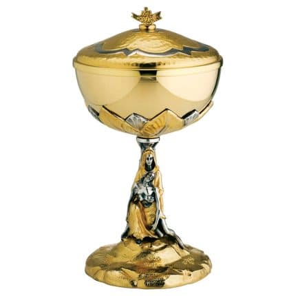 耶稣安葬主题圣体盒 - 高22厘米，杯直径12厘米