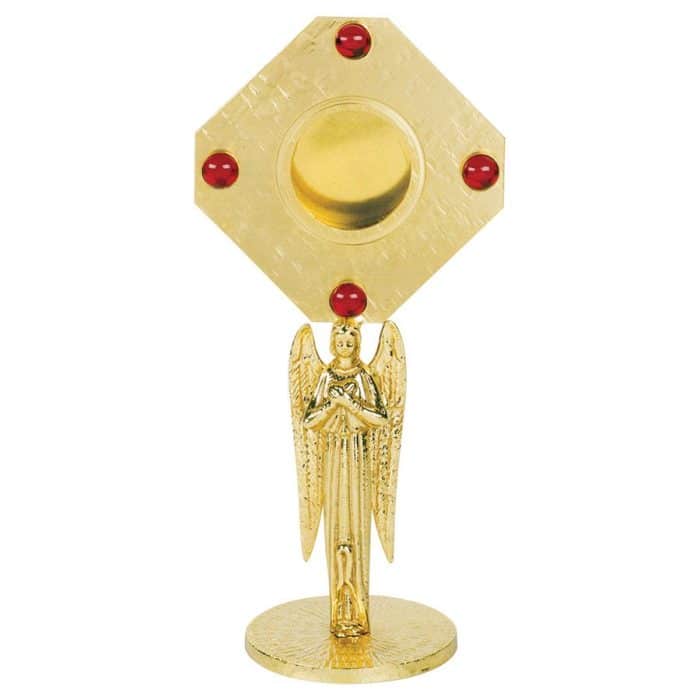 带祈祷天使的圣髑 - 高21厘米，圣龛直径5厘米 Catholic religious art