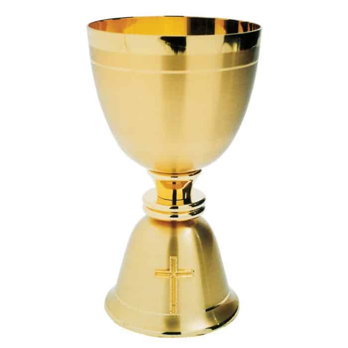 缎面十字架圣爵 - 高16厘米 Catholic religious art