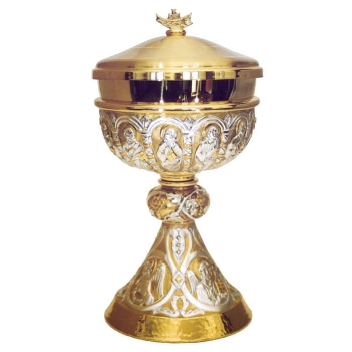 福音书作者与宗徒主题圣体盒 - 高21厘米，杯直径12厘米 Catholic religious art