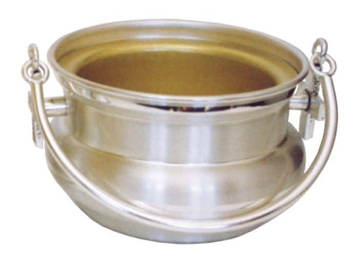 光滑边缘的圣水壶 - 高8厘米，直径12厘米 Catholic religious art