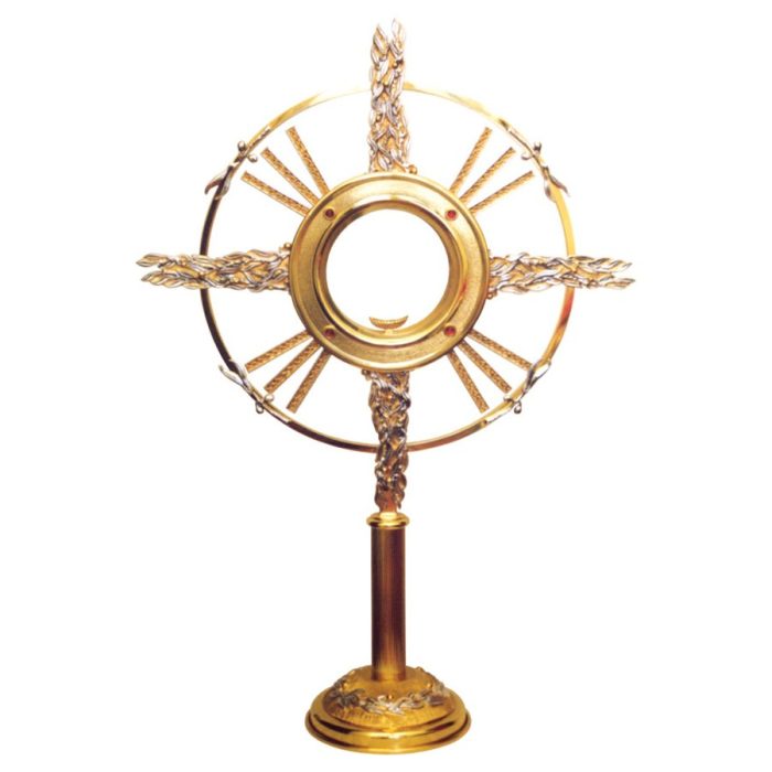 橄榄树与石头主题圣体光 - 高80厘米，圣龛直径16厘米 Catholic religious art