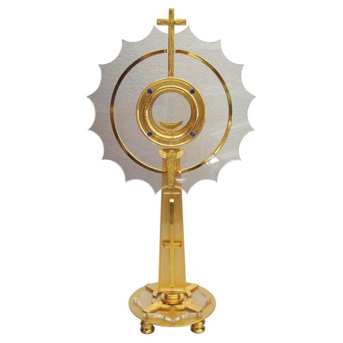 有机玻璃小月亮圣体光 - 高63厘米，圣龛直径9.5厘米 Catholic religious art