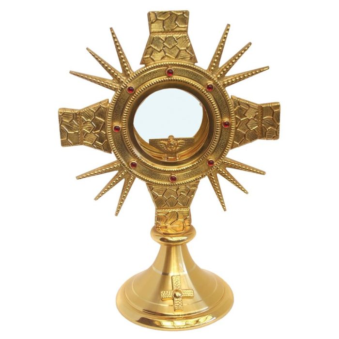 十字架主题圣体光 - 高31厘米，圣龛直径9.5厘米 Catholic religious art