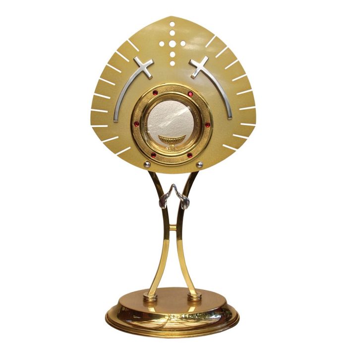 双手合十主题圣体光 - 高50厘米，圣龛直径9.5厘米 Catholic religious art