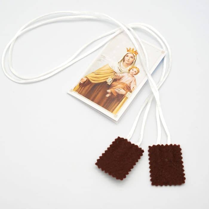 加尔默罗圣母圣带-带包装-卡片-3x2.5cm Catholic religious art