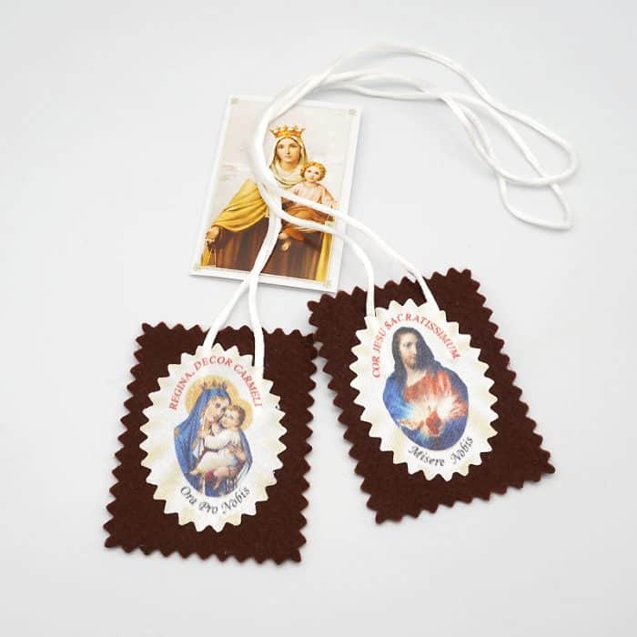 加尔默罗圣母圣带-带包装-卡片-7.5x6cm Catholic religious art